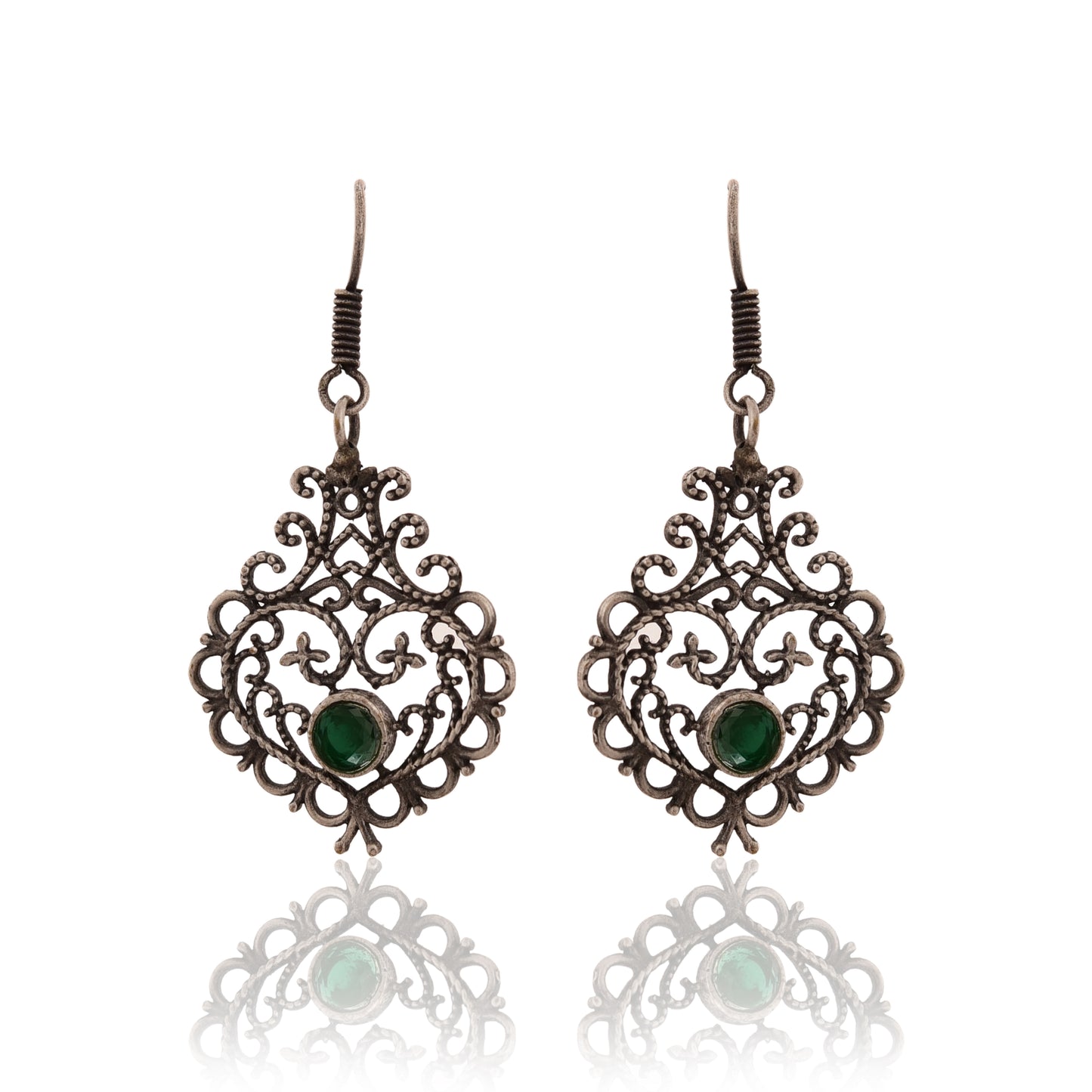Beautiful Oxidised Hook Earrings For Womens