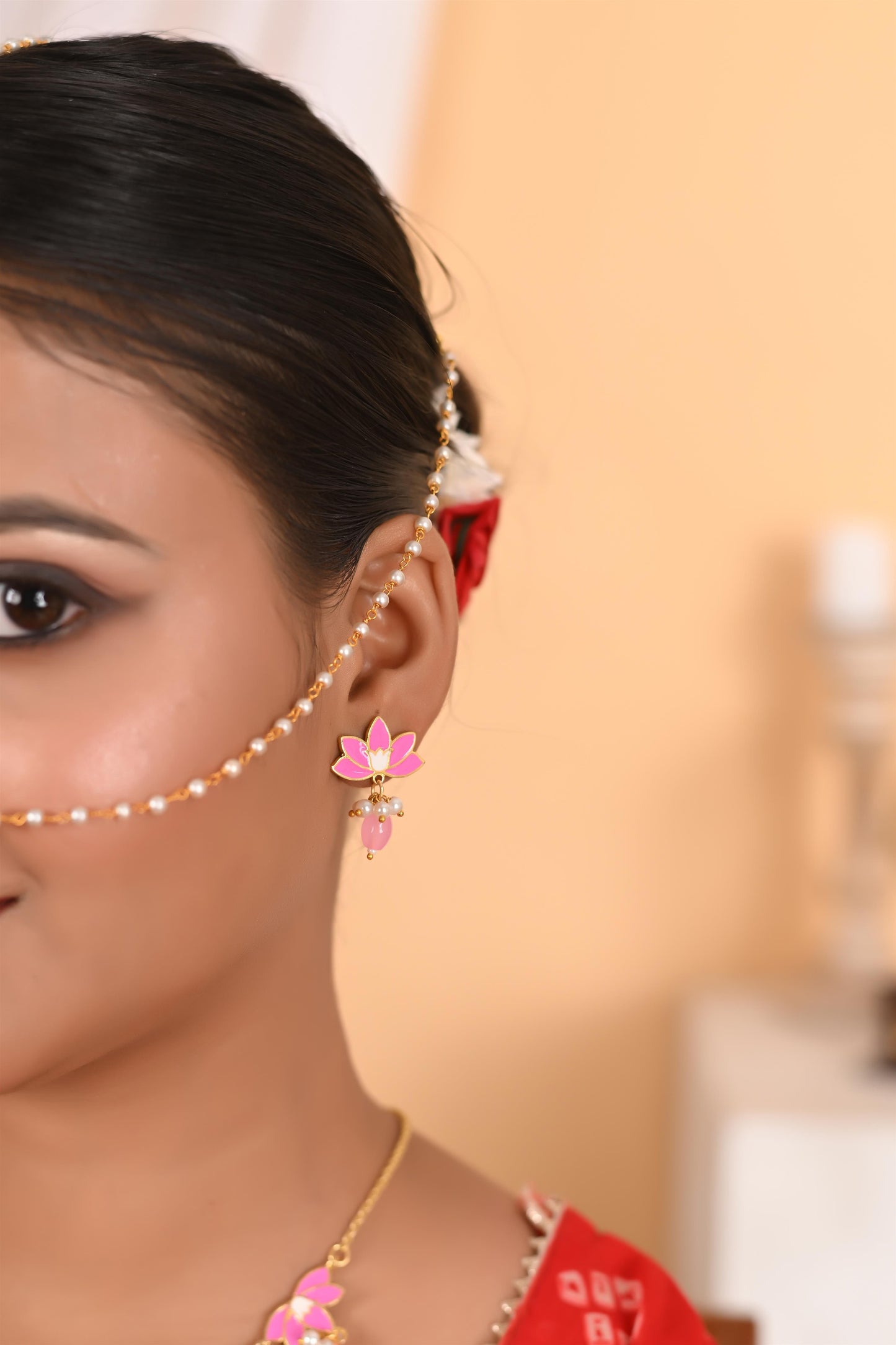 Tanusha Jewels Floral Meenakari Necklace Set for Women, Jewellery Set (Set of 5)