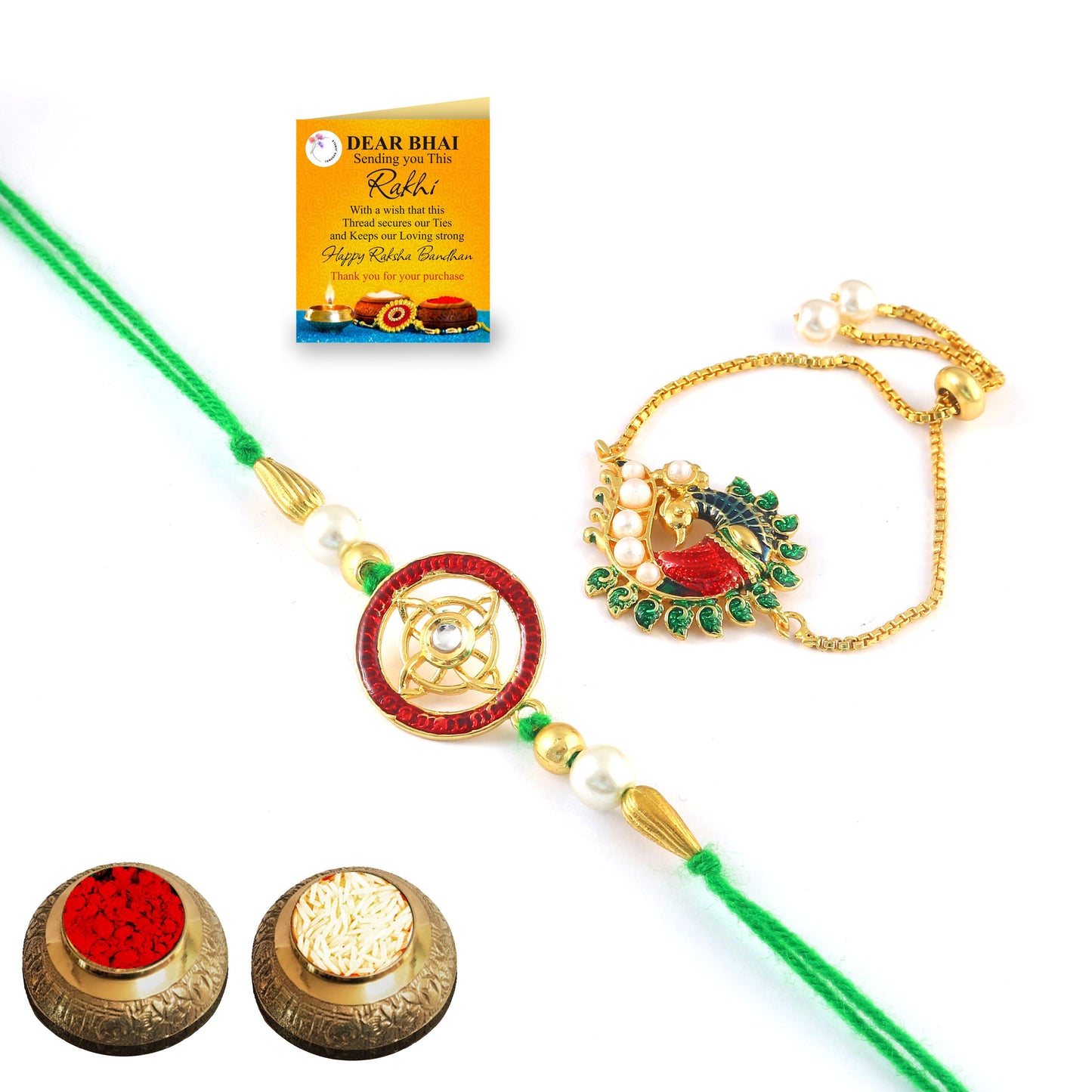 Tanusha Jewels Rakhi Set For Bhaiya and Bhabhi