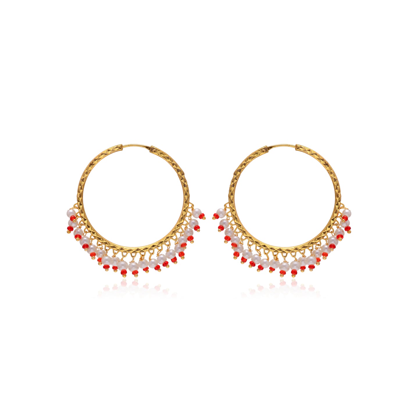 Tanusha Jewels Gold Plated Hoop Earrings for womens & girls