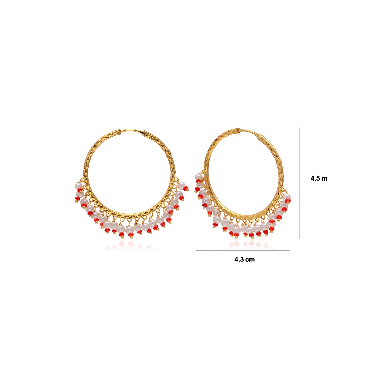 Tanusha Jewels Gold Plated Hoop Earrings for womens & girls