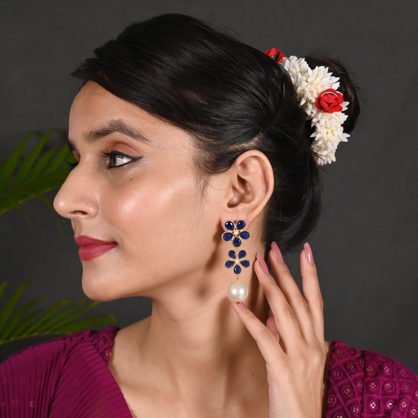 Tanusha Jewels Ethnic & Party Wear Earings Pearl Brass Drops & Danglers