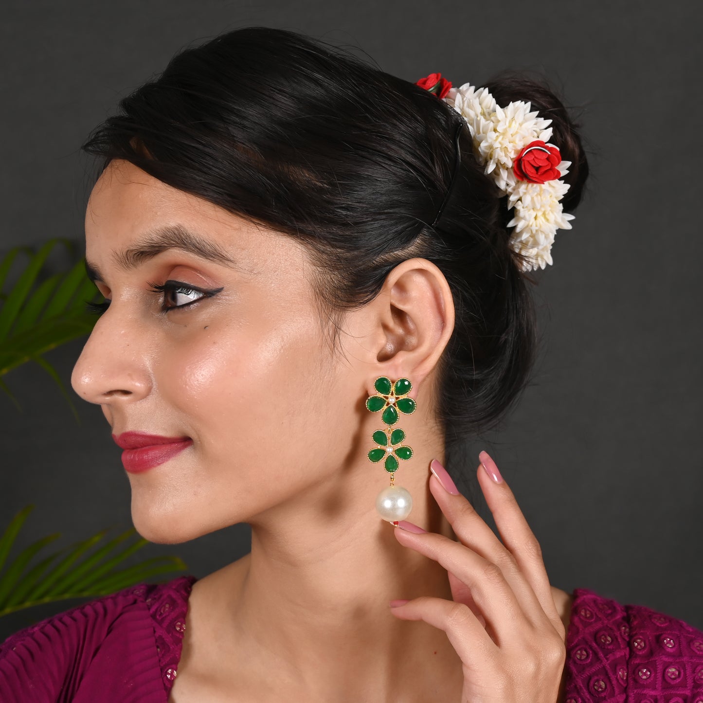 Tanusha Jewels Ethnic & Party Wear Earings Pearl Brass Drops & Danglers