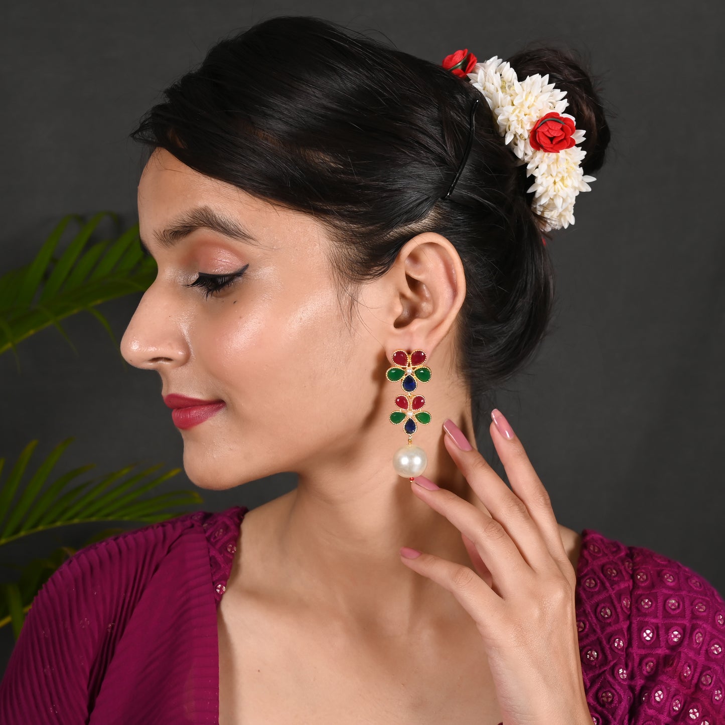 Tanusha Jewels Ethnic & Party Wear Earings Pearl Brass Drops & Danglers