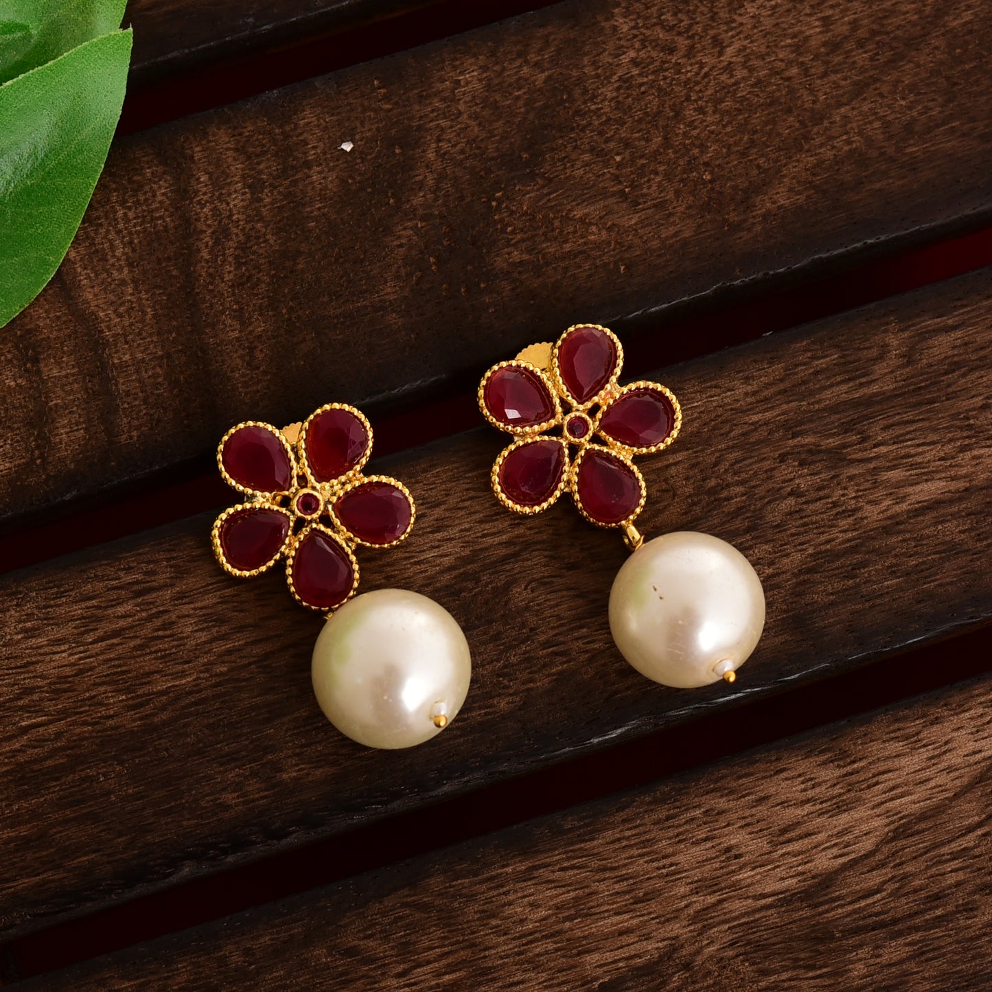 Tanusha Jewels Simple & Elegant Pearl Drop Earings For Womens & Girls