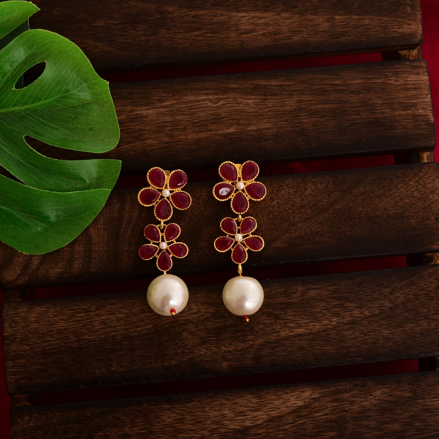 Tanusha Jewels Ethnic & Party Wear Earings Pearl Brass Drops & Danglers