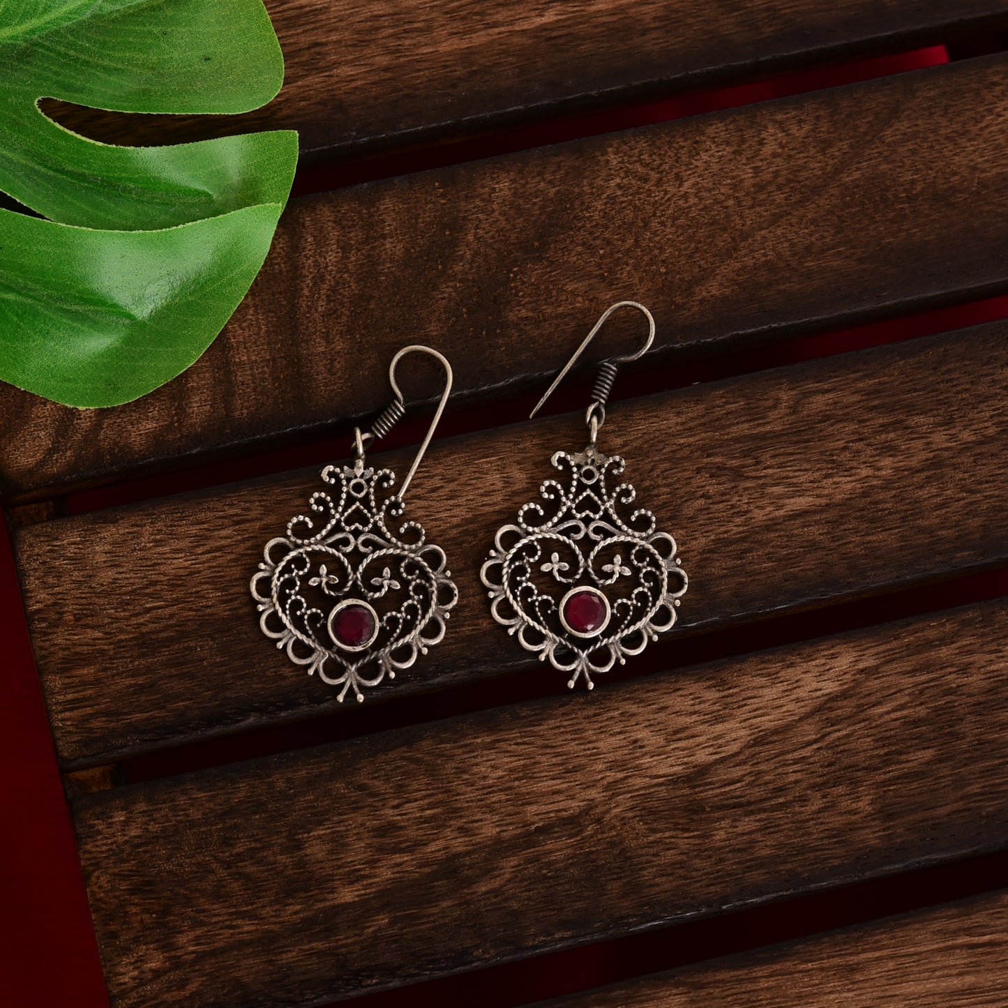 Beautiful Oxidised  Hook Earrings For Womens