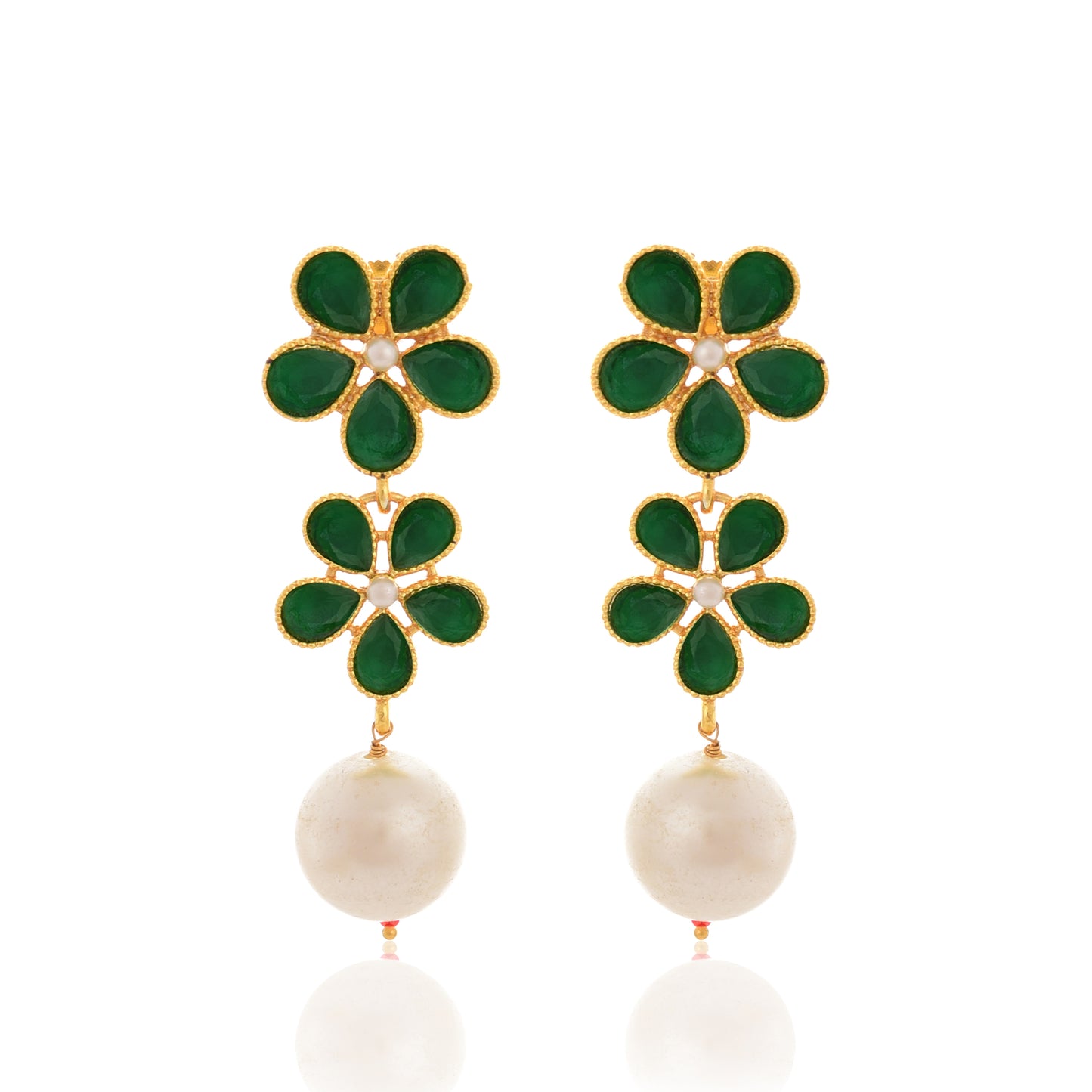 Tanusha Jewels Ethnic & Party Wear Earings Pearl Brass Drops & Danglers