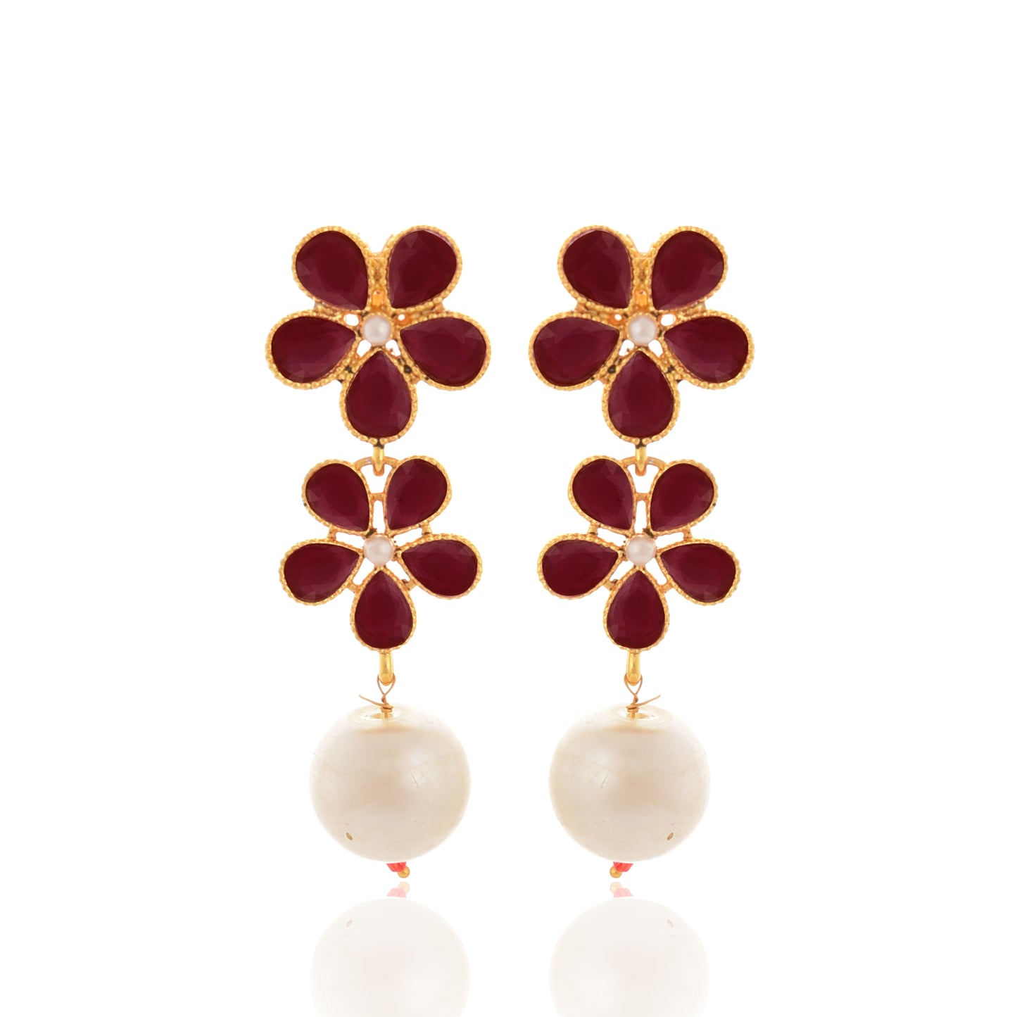 Tanusha Jewels Ethnic & Party Wear Earings Pearl Brass Drops & Danglers