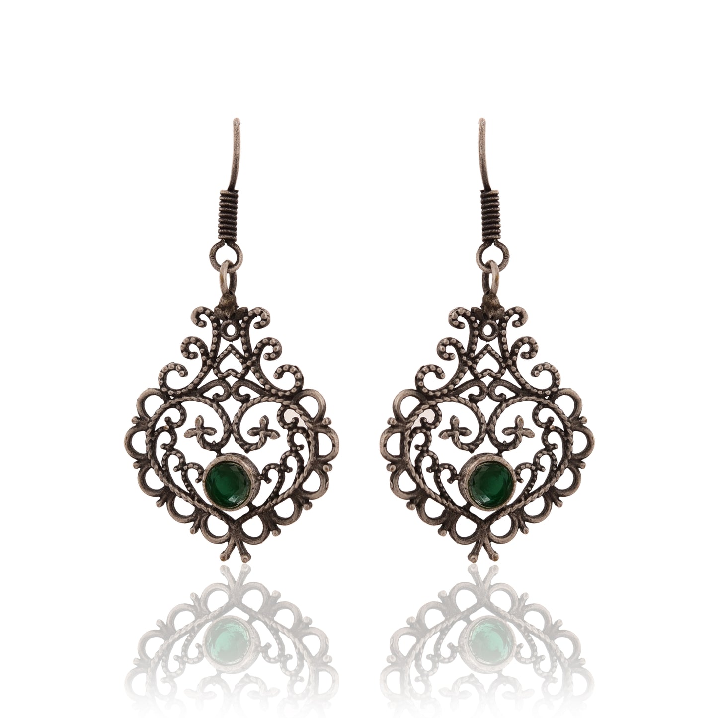 Beautiful Oxidised  Hook Earrings For Womens